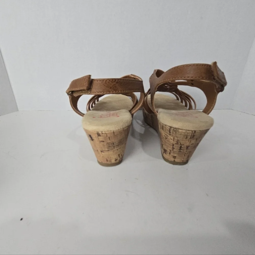 Cork Wedge Sandals, Size 3